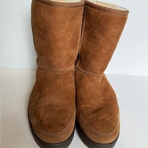 UGG Chestnut Suede Mid-Calf Shearling Lined Boots
